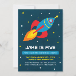 Invitación de cumpleaños de nave espacial