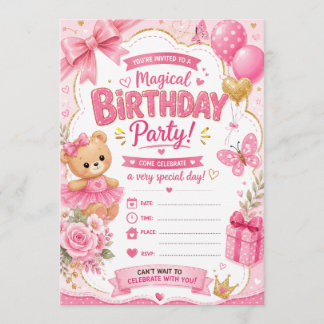 Invitación de cumpleaños de niña