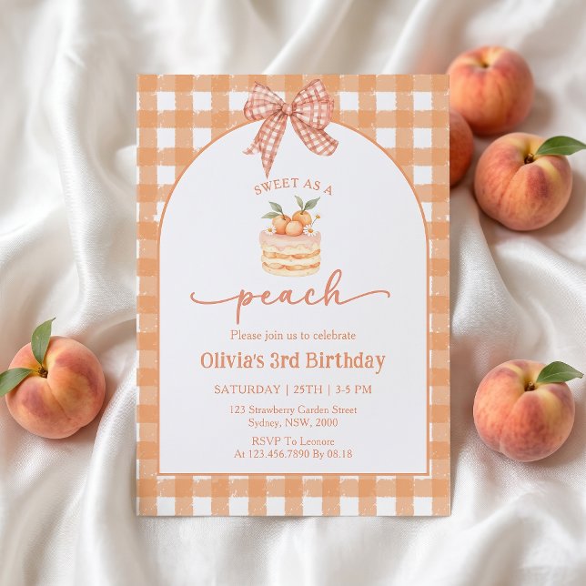 Invitación de cumpleaños de niña con lazo de cuadr (Subido por el creador)