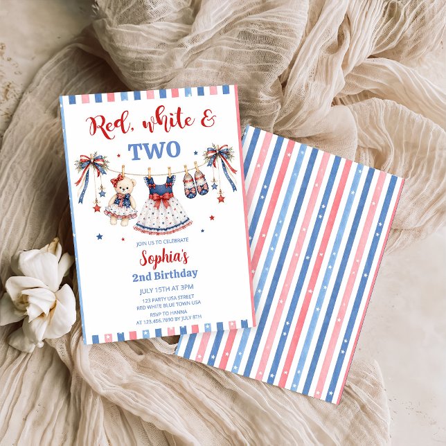 Invitación de cumpleaños de niña con ropa roja, bl (Subido por el creador)