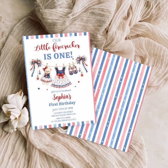 Invitación de cumpleaños de niña con ropa roja, bl (Subido por el creador)