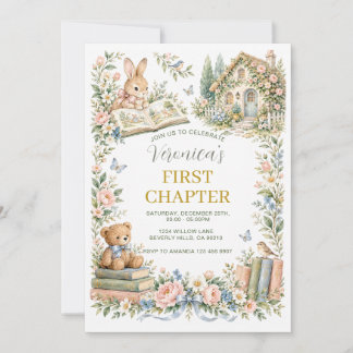 Invitación de cumpleaños de niña de cuento del pri