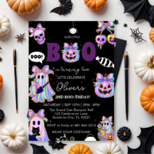 Invitación de cumpleaños de niña de Halloween past