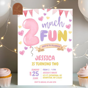 Invitación de cumpleaños de niña demasiado diverti