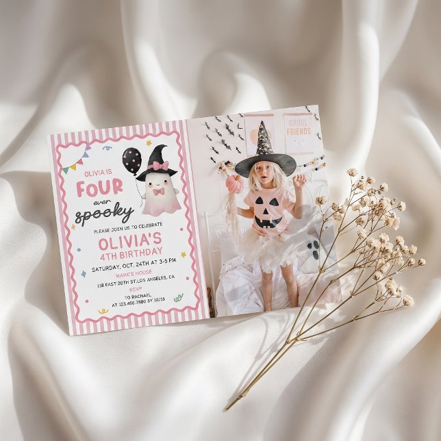 Invitación de cumpleaños de niña divertida fantasm (Subido por el creador)