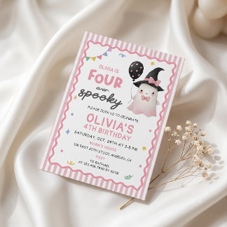 Invitación de cumpleaños de niña divertida y fanta