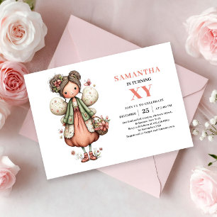 Invitación de Cumpleaños de Niña Hada Linda con To