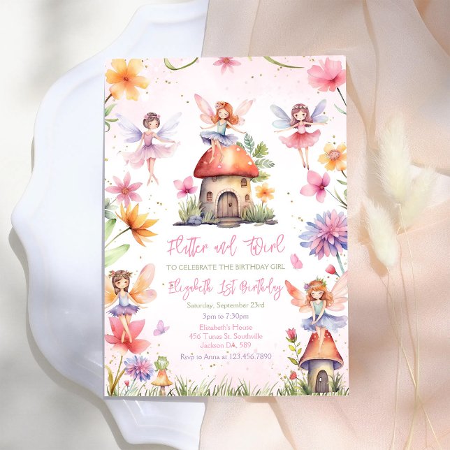 Invitación de cumpleaños de niña hada revolotea y  (Subido por el creador)