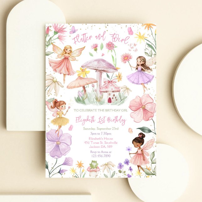 Invitación de cumpleaños de niña hada revolotea y  (Subido por el creador)