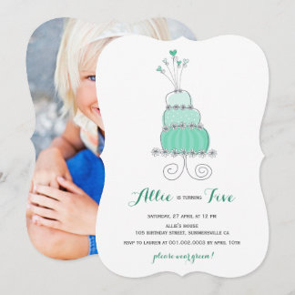 Invitación de cumpleaños de niña para fiesta con p