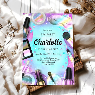 Invitación de cumpleaños de niña para fiesta de ma