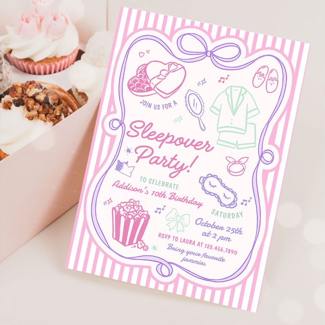 Invitación de cumpleaños de niña para fiesta de pi (Subido por el creador)