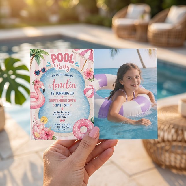 Invitación de cumpleaños de niña para fiesta en la (Subido por el creador)