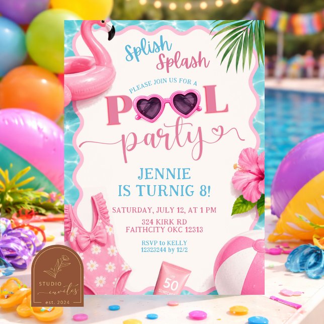 Invitación de cumpleaños de niña para fiesta en la (Subido por el creador)