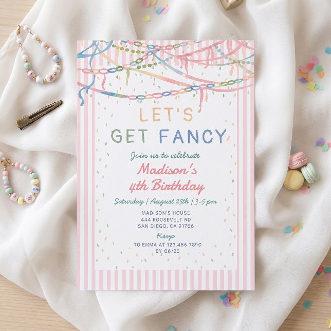 Invitación de cumpleaños de niña sofisticada (Subido por el creador)
