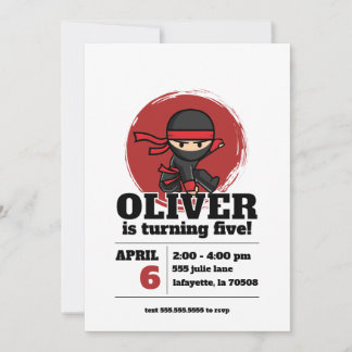Invitación de cumpleaños de Ninja