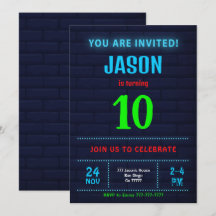 Invitación de cumpleaños de niño