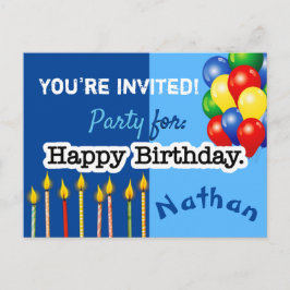 Invitación de cumpleaños de niño