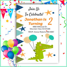 Invitación de cumpleaños de niño con dinosaurio