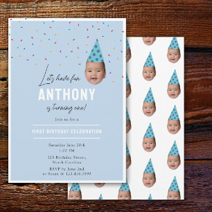 Invitación de cumpleaños de niño Cumpleaños de 1 a