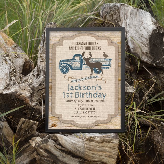 Invitación de cumpleaños de niño de camión de cier (Subido por el creador)
