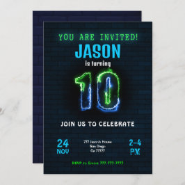 Invitación de cumpleaños de niño editable