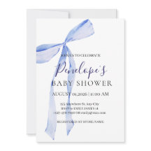 Invitación de Cumpleaños de Niño Elegante con Lazo