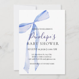 Invitación de Cumpleaños de Niño Elegante con Lazo