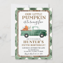 Invitación de cumpleaños de niño otoño a cualquier