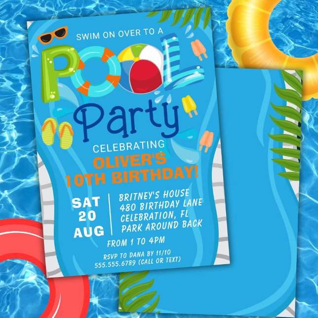 Invitación de cumpleaños de niño para fiesta de pi (Subido por el creador)