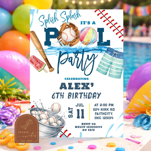 Invitación de cumpleaños de niño para fiesta en la (Subido por el creador)