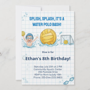 Invitación de cumpleaños de niño para fiesta en la