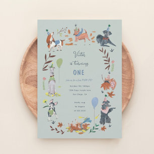 Invitación de cumpleaños de niño Paw-ty cachorros