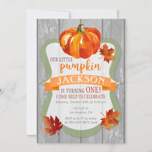 Invitación de cumpleaños de niño pequeño de la cal (Anverso)