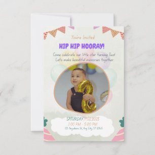Invitación de cumpleaños de niño personalizada