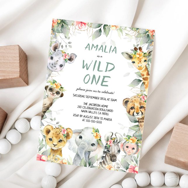 Invitación de cumpleaños de niños Animales Safari  (Subido por el creador)