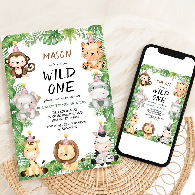 Invitación de cumpleaños de niños Animales Safari  (Subido por el creador)
