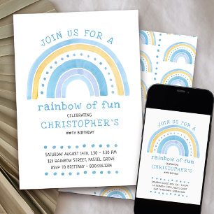 Invitación de cumpleaños de niños con arte de gara