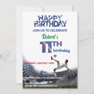 Invitación de cumpleaños de niños de 11 años