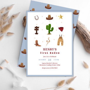 Invitación de cumpleaños de niños de Blue First Ro