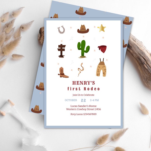Invitación de cumpleaños de niños de Blue First Ro (Subido por el creador)