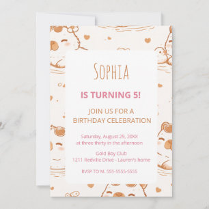 Invitación de Cumpleaños de Niños de Capibara Lind