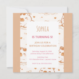 Invitación de Cumpleaños de Niños de Carpincho Ado
