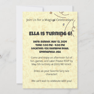 Invitación de cumpleaños de niños extravagantes