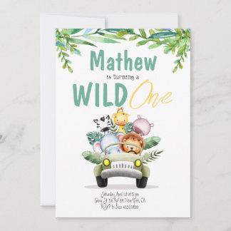 Invitación de cumpleaños de niños Fiestas Safari s