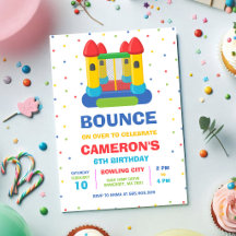 Invitación de cumpleaños de niños para casa de reb