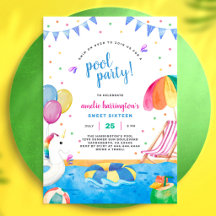 Invitación de cumpleaños de niños para fiesta de p