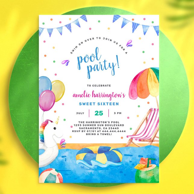 Invitación de cumpleaños de niños para fiesta de p (Subido por el creador)