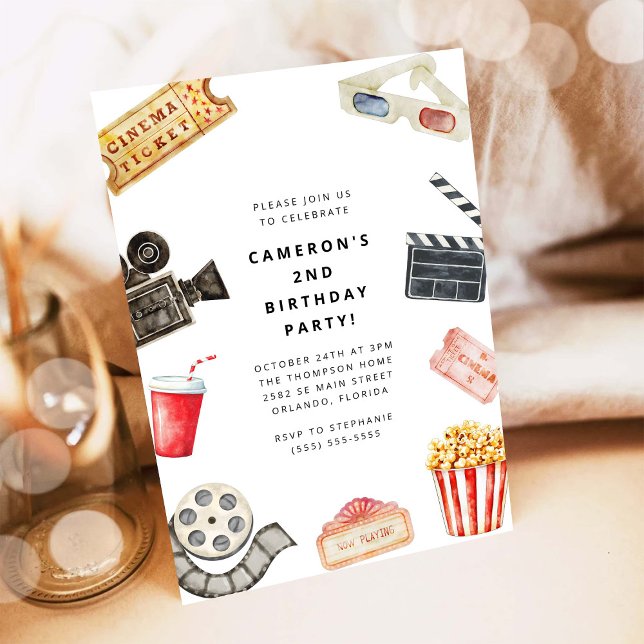 Invitación de cumpleaños de niños para noche de ci (Subido por el creador)