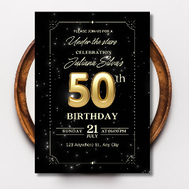 Invitación de cumpleaños de noche estrellada, cump